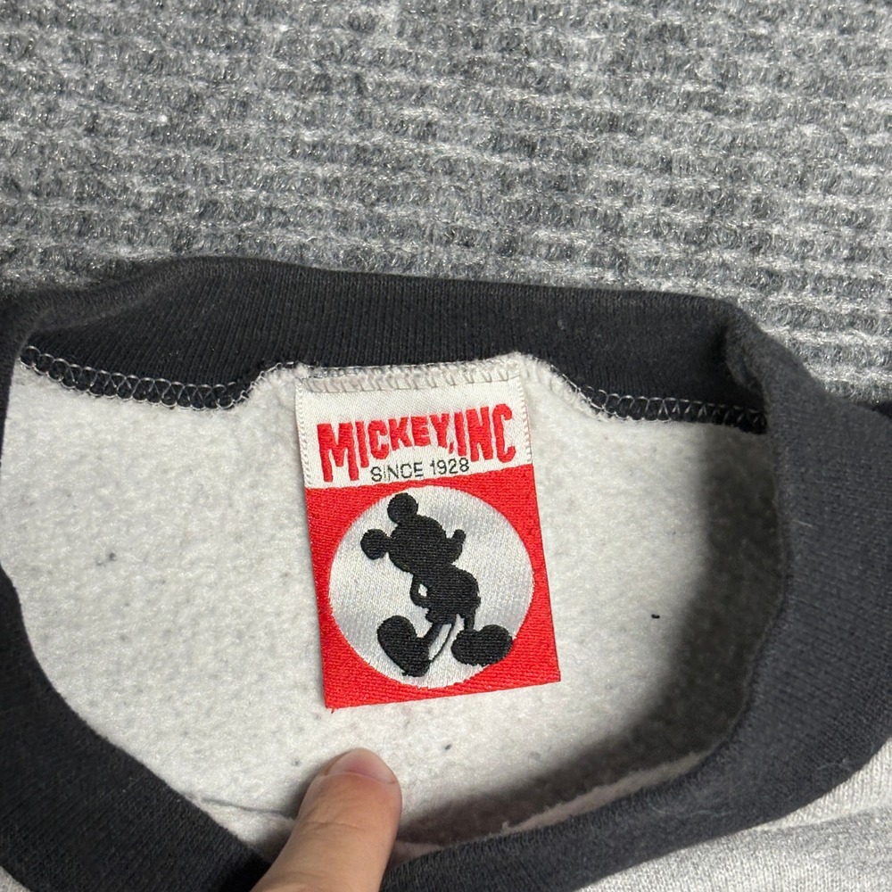 Vintage‎ Walt Disney World Mickey Mouse Sweatshirt Mens XXL Gray Black Vintage - Picture 2 of 5